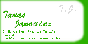 tamas janovics business card